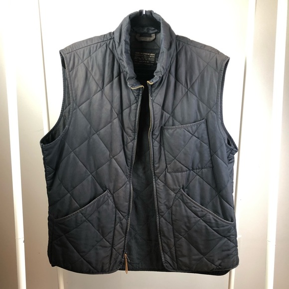 - JCrew Men's Sussex Quilted Primaloft Vest Insulated Outerwear Navy L - Picture 1 of 14